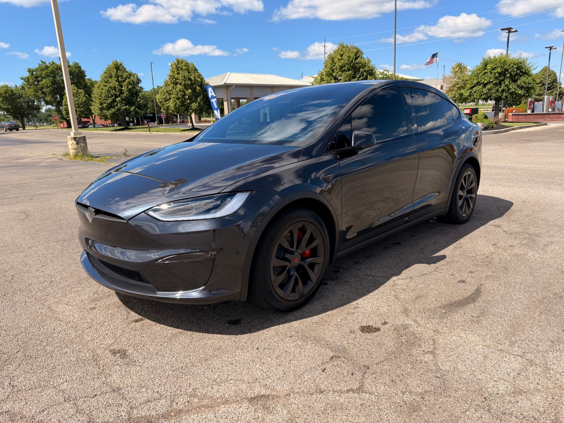 Model X Plaid Stealth Grey
