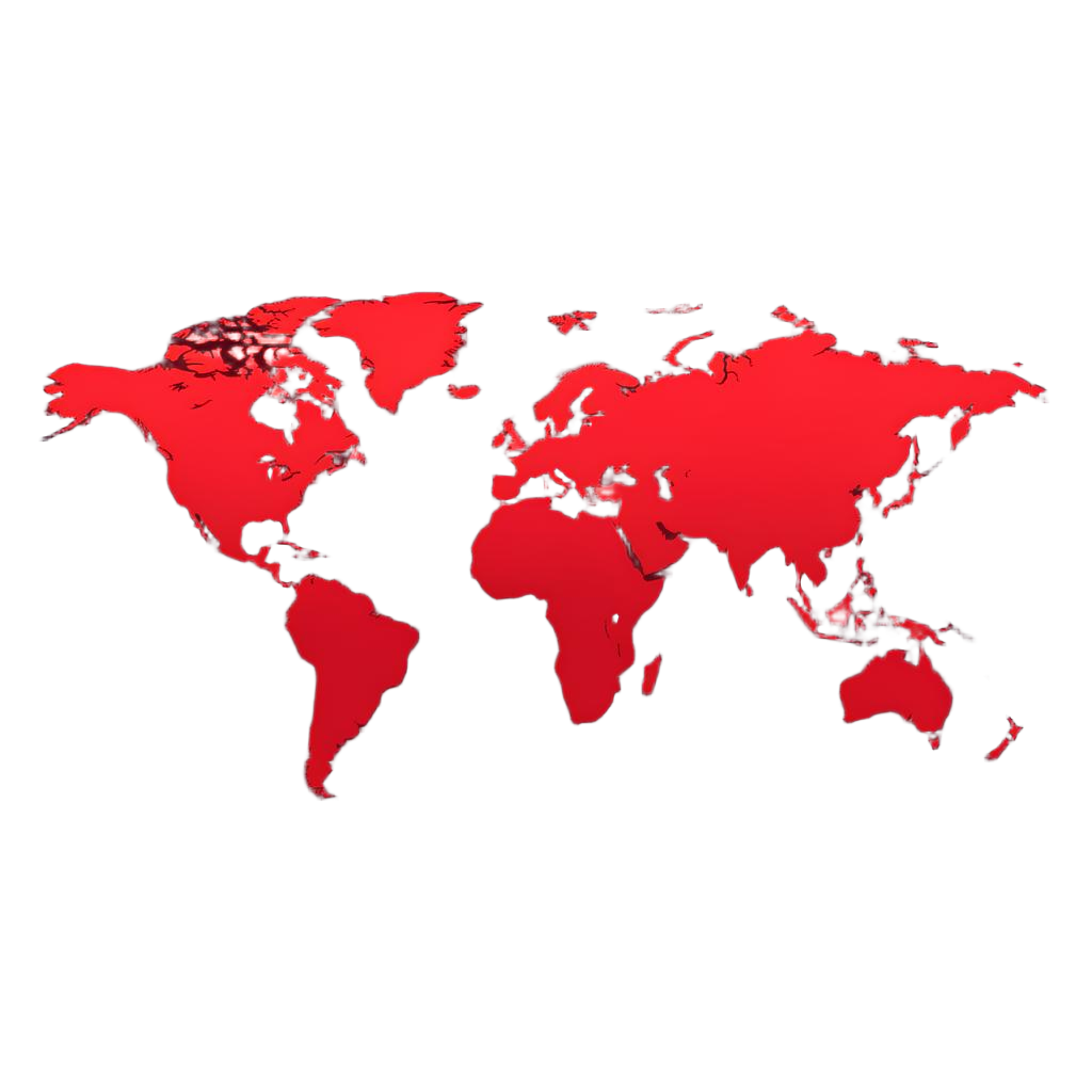 Stylized world map highlighting the global Tesla owners club network